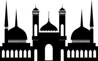 silhouette moschea illustrazione vettore elemento