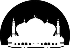 silhouette moschea illustrazione vettore elemento