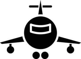 aereo solido e glifo vettore illustrazione