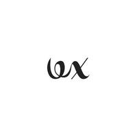 xw, wx, X e w astratto iniziale monogramma lettera alfabeto logo design vettore