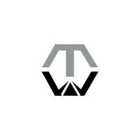 iniziale lettera wt logo o due logo vettore design modello