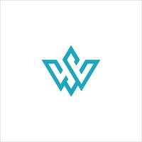 iniziale lettera wow logo o sw logo vettore design modello