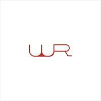 iniziale lettera wr logo o rw logo vettore design modello