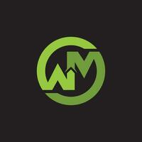 iniziale lettera wm logo o mw logo vettore design modello