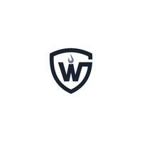 iniziale lettera wg logo o gw logo vettore design modello