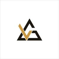 iniziale lettera vg logo o gv logo vettore design modello