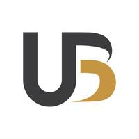 iniziale lettera ub logo o bu logo vettore design modello