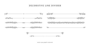 natura floreale vite linea divisore per testo disposizione separatore decorazione vettore elemento impostato