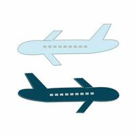 aereo vettore, piatto aereo illustrazione, Visualizza di un' volante aereo. vettore