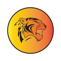 tigre testa icona logo vettore design modello