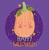 buon halloween carino zucca vettore