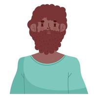 uomo afro barbuto vettore