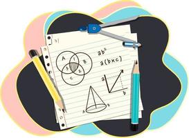 una nota di lezione di matematica vettore