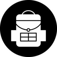 icona di vettore della borsa di scuola