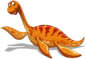 Brachiosauro arancio con collo lungo vettore