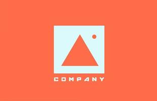 bianco arancione un'icona con il logo della lettera dell'alfabeto per affari e società con design a punti vettore