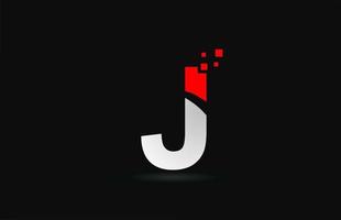 icona del logo della lettera j per azienda e affari con design a punti vettore