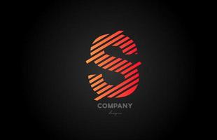 s arancione alfabeto lettera logo icona design per affari e società vettore