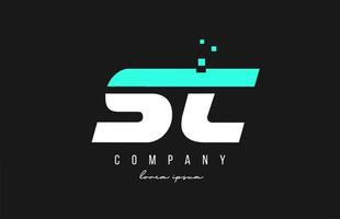 combinazione di logo della lettera dell'alfabeto sc sc in colore blu e bianco. design di icone creative per affari e società vettore