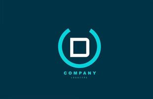 d bianco e blu lettera logo alfabeto icona design per azienda e business vettore