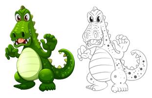 Doodles animale da disegno per drago vettore