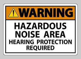 segnale di avvertimento area rumorosa pericolosa protezione dell'udito richiesta vettore