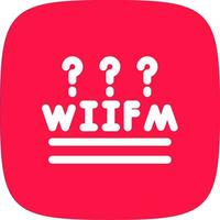 wiifm creativo icona design vettore