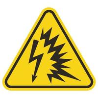 segnale di avvertimento simbolo arco flash su sfondo bianco vettore