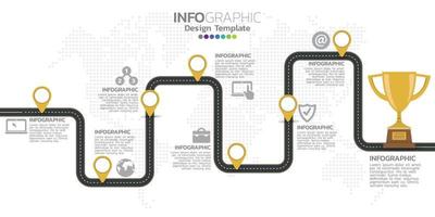 progettazione del modello di infografica aziendale con opzioni vettore