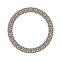 cornice decorativa rotonda greca per il design vettore