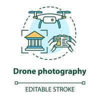 icona del concetto di fotografia con drone vettore