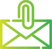 allegare file e-mail creativo icona design vettore