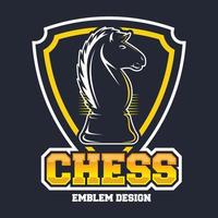 modello di logo di scacchi vettore