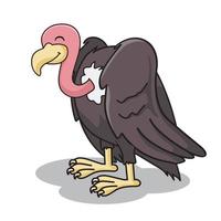 cartone animato di illustrazioni di uccelli avvoltoio vettore
