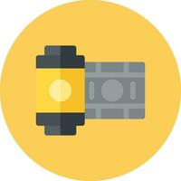 telecamera rotolo creativo icona design vettore