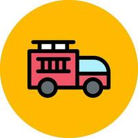 pompiere camion creativo icona design vettore