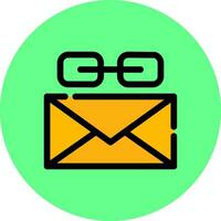 e-mail collegamento creativo icona design vettore