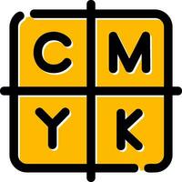CMYK creativo icona design vettore