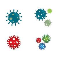 illustrazione delle immagini del logo del virus vettore