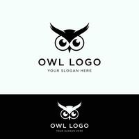 nero gufo logo modello design con creativo idea. vettore