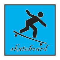 skateboard icona logo vettore design modello