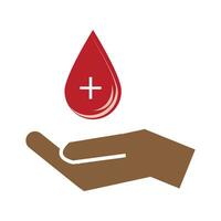 sangue icona logo vettore design modello