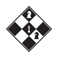 scacchi icona logo vettore design modello