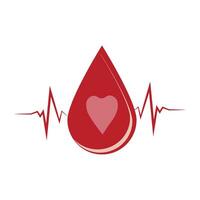 sangue icona logo vettore design modello