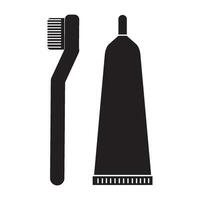 spazzolino icona logo vettore design modello