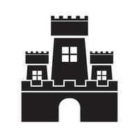 castello icona logo vettore design modello