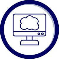 icona del vettore di cloud computing