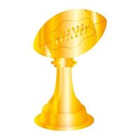 trofeo di pallone sportivo di football americano vettore