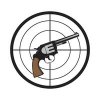 pistola icona logo vettore design modello