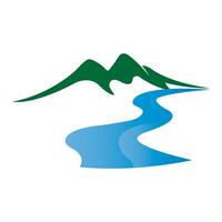 fiume icona logo vettore design modello